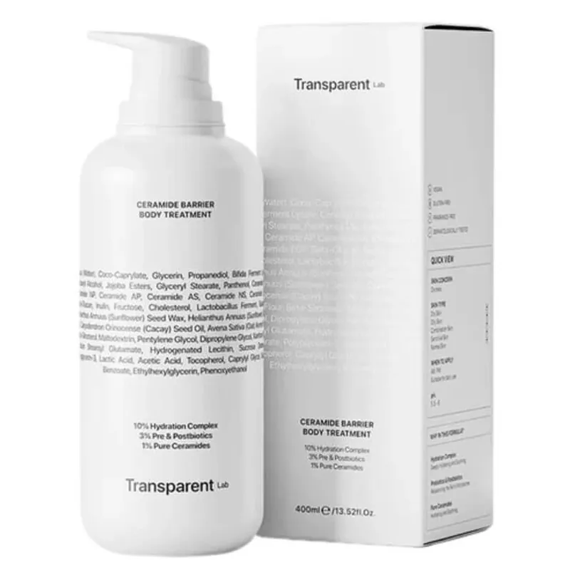 Plată sigură Crema hidratanta de corp cu ceramide, 400 ml, Transparent Lab