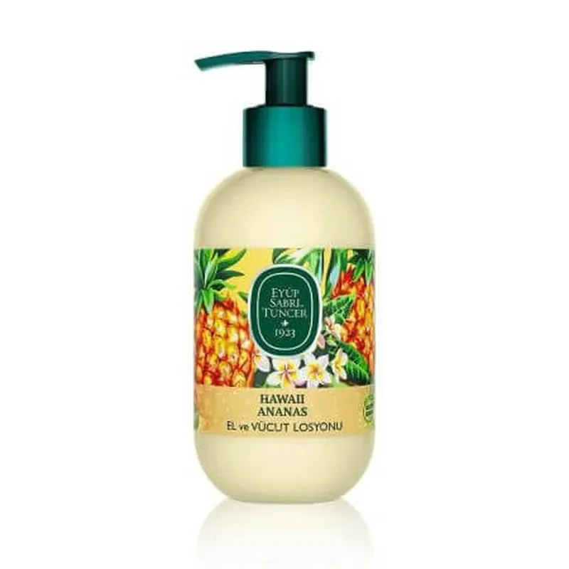 Reducere de preț Lotiune de maini si de corp cu ulei de masline, Hawaii Pineapple, 280 ml, Eyup Sabri Tuncer