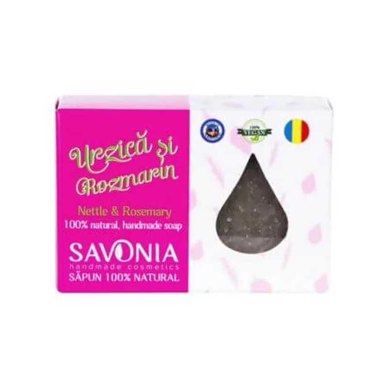 Mai ieftin Sapun cu urzica si rozmarin, 90 g, Savonia