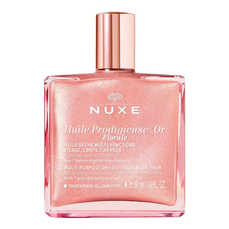 Bestseller Nuxe Huile Prodigieuse Florale, ulei uscat cu particule aurii pentru corp, față și păr, 50 ml