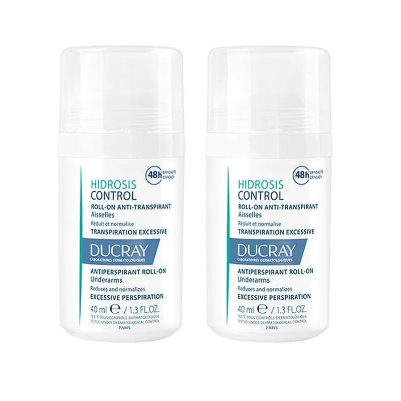 Roll-on anti-perspirant Hidrosis Control, 2 x 40 ml, Ducray Discount