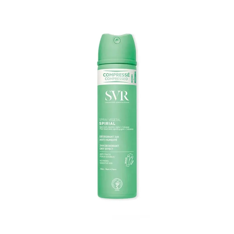 Nu rata SVR, Spirial Spray Vegetal Deodorant anti-umiditate spray pentru corp eficient 48h 75ml