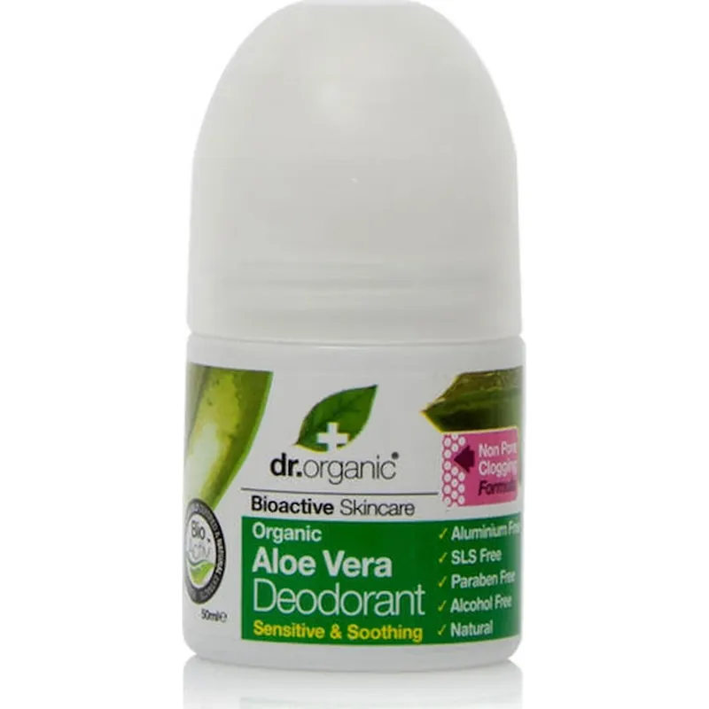 Dr.Organic Aloe Vera Aloe Vera Deodorant Natural sub formă de Roll-On Fără aluminiu 50ml Cumpără acum