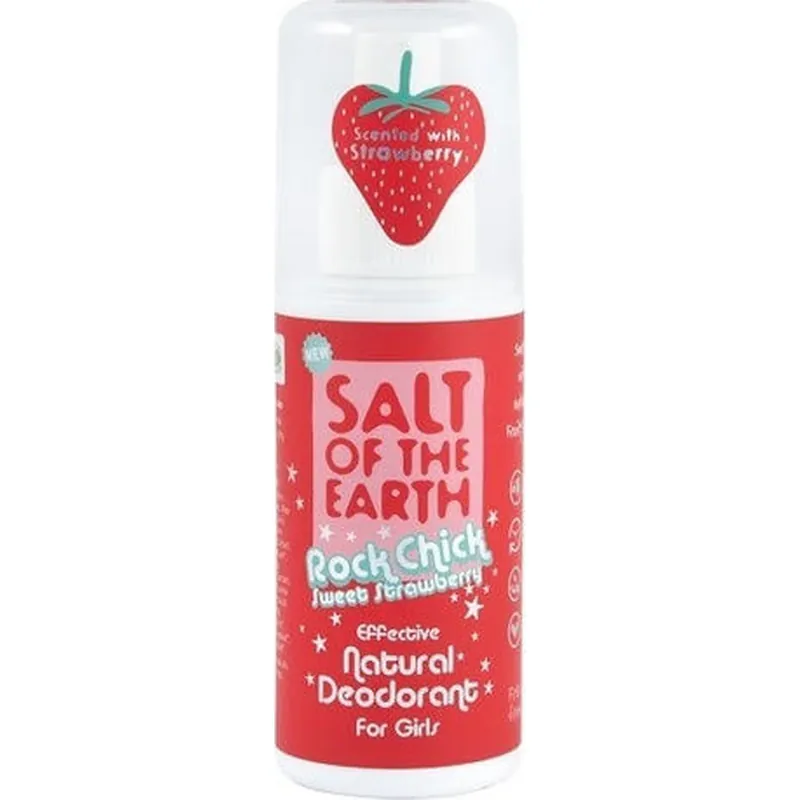 Ieftin Salt of the Earth Rock Chick Sweet Strawberry Deodorant sub formă de Spray Fără aluminiu 100ml