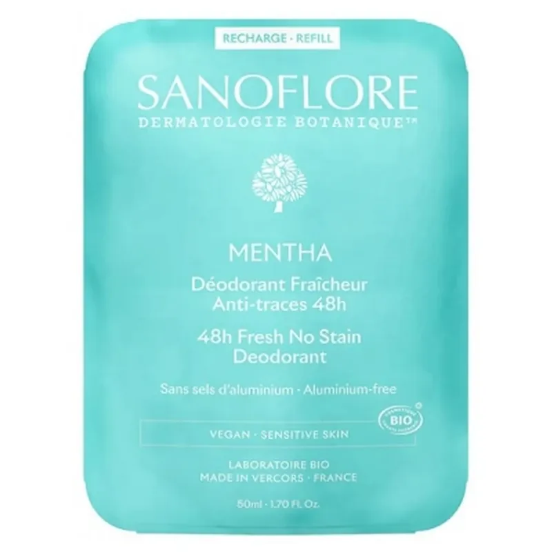 Vezi acum Sanoflore Deodorant „Prospețime 48H Mentha” Reîncărcabil Bio 50 ml