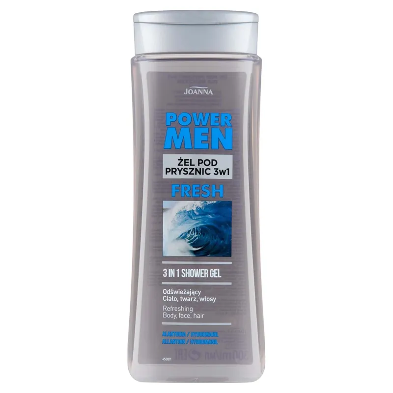 Mai ieftin Joanna, Power Men, Șampon-gel de duș 3în1, 300 ml