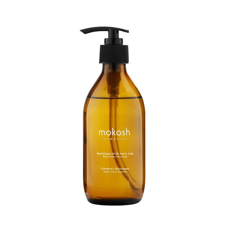 Mokosh, gel de duș hidratant pentru corp, cireșe cu chihlimbar, 300 ml Ofertă de sezon
