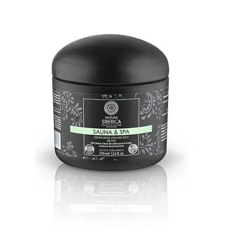 NATURA SIBERICA Saună & Spa Cedru Peeling pentru corp Sare Exfoliantă pentru corp Detox 370ml Cumpărături sigure