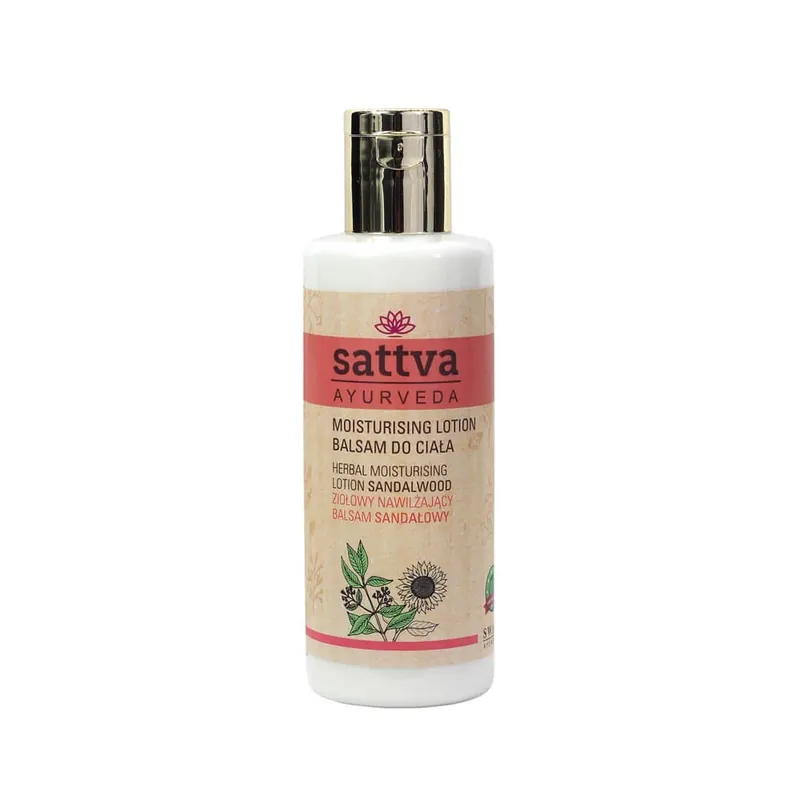 Plată sigură Sattva Herbal Moisturising Loțiune hidratantă pentru corp Sandalwood, 210ml