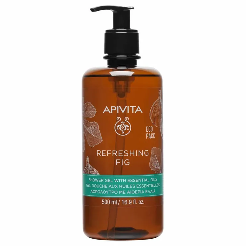 Apivita Eco Pack Gel de duș răcoritor cu smochine și uleiuri esențiale 500ml Preț promoțional