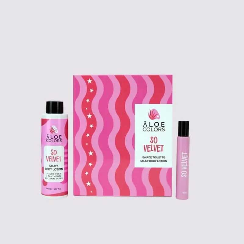 Nu rata Set cadou ALOE COLORS So Velvet cu parfum 10ml și loțiune de corp 150ml