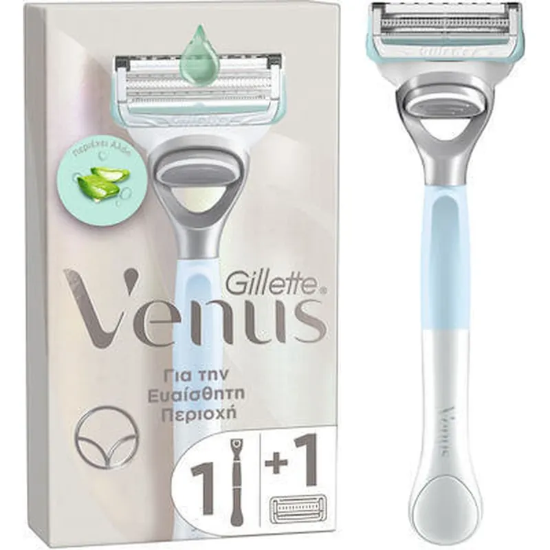 GILLETTE Aparat de bărbierit Venus pentru femei pentru piele sensibilă 1 aparat și 1 cap de rezervă Ofertă limitată
