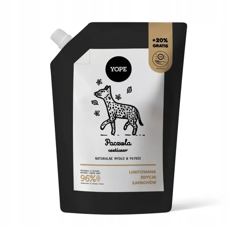 Doar azi YOPE Săpun lichid Patchouli Vetiver Refill 600 ml