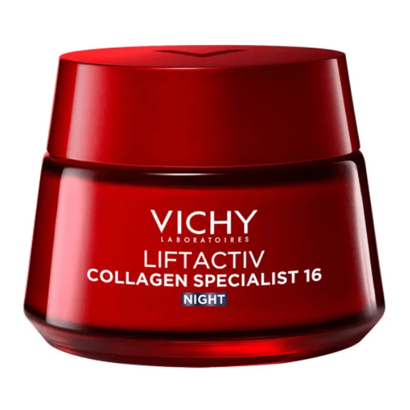Livrare expres Vichy Liftactiv Collagen Specialist 16 Cremă de noapte cu acțiune antirid pentru fermitate & fermitate. Strălucire 50ml