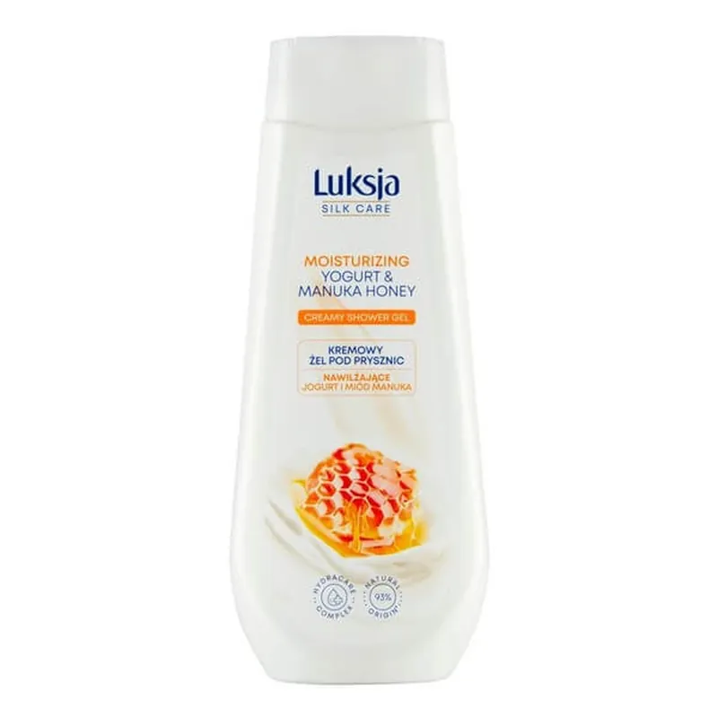 Preț promoțional Luxja Silk Care, gel de duș, Yogurt & Miere de Manuka, 500 ml