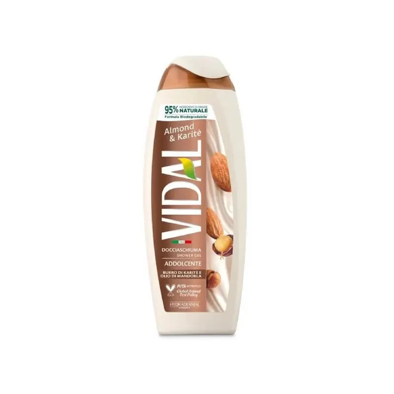 Premium Vidal Almond & karité - gel de duș emolient 250 ml