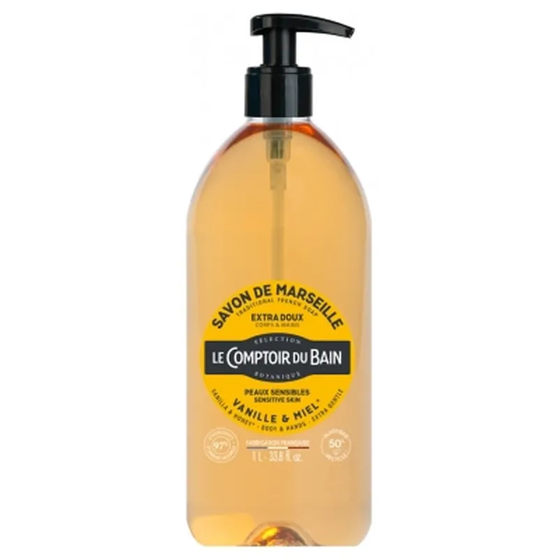 Ofertă de sezon Le Comptoir du Bain – Săpun de Marsilia cu vanilie și miere, 1 L