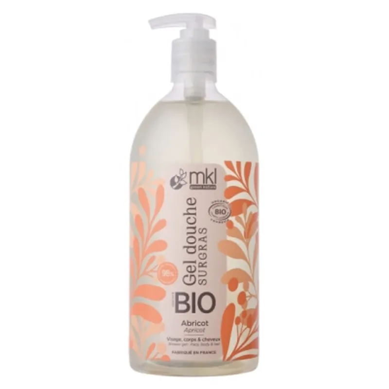 Livrare rapidă MKL Green Nature Gel de duș hidratant cu caise ecologice 1 L