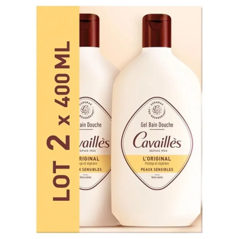 Doar azi Cavaillès Gel de baie și duș pentru pielea sensibilă L‘Original, set de 2 x 400 ml