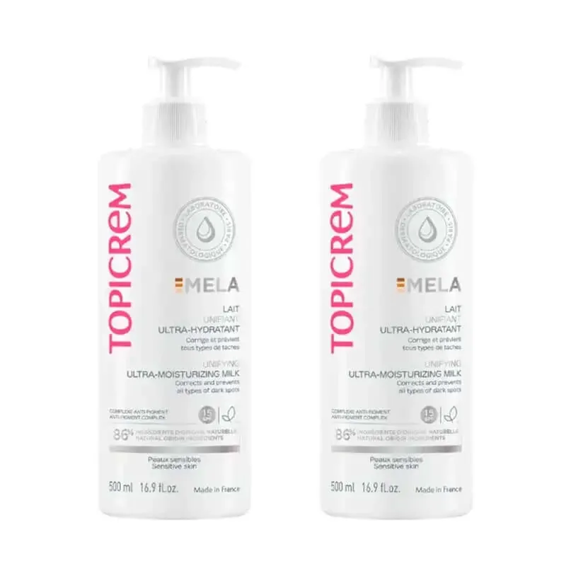 Topicrem Mela Lapte de corp ultrahidratant , spf15 , Pachet 2 x 500 ml Premium