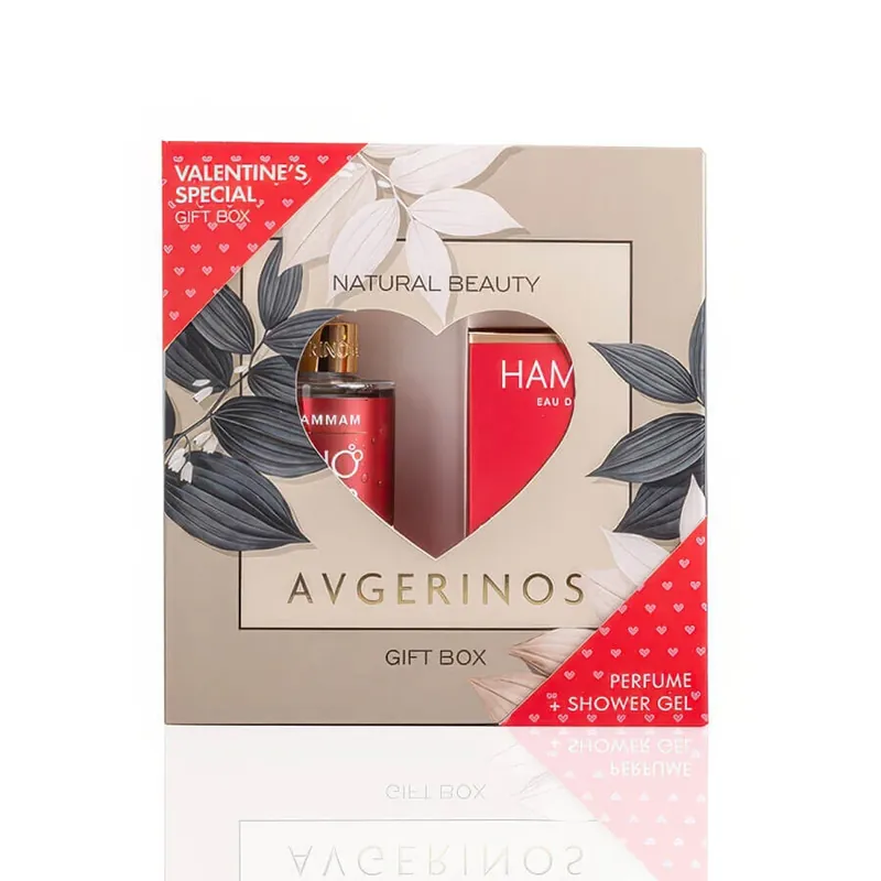 Avgerinos Cosmetics Promo Valentine‘s Special Gift Box pentru femei Hammam Eau de Parfum 50ml &; Gel de duș Hammam 300ml 1 set Bestseller