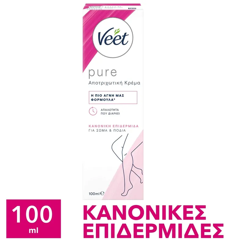 Cel mai bun preț Veet Cremă depilatoare pură pentru corp & îngrijire corporală Piele normală 100ml