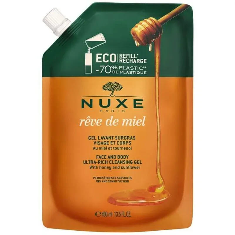 Calitate înaltă NUXE Reve De Miel Gel bogat de curățare pentru corp și față, pentru tenuri uscate și sensibile, rezerve de 400 ml