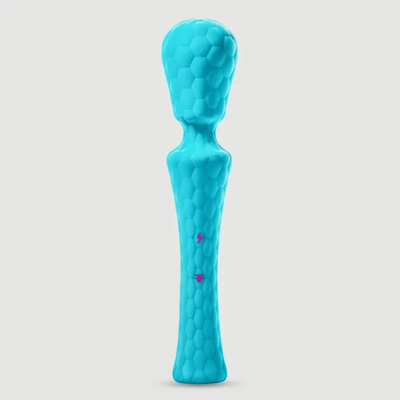 Cumpărături sigure FemmeFunn Ultra Wand XL Vibrator puternic de masaj din silicon - Turcoaz