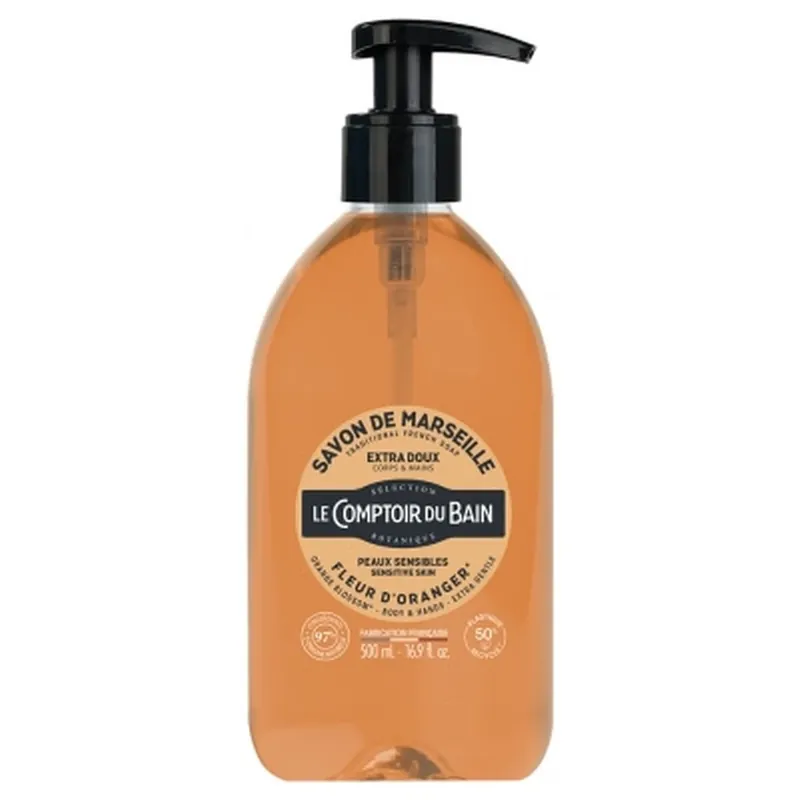 Preț mic Le Comptoir du Bain – Săpun de Marsilia cu floare de portocal 500 ml