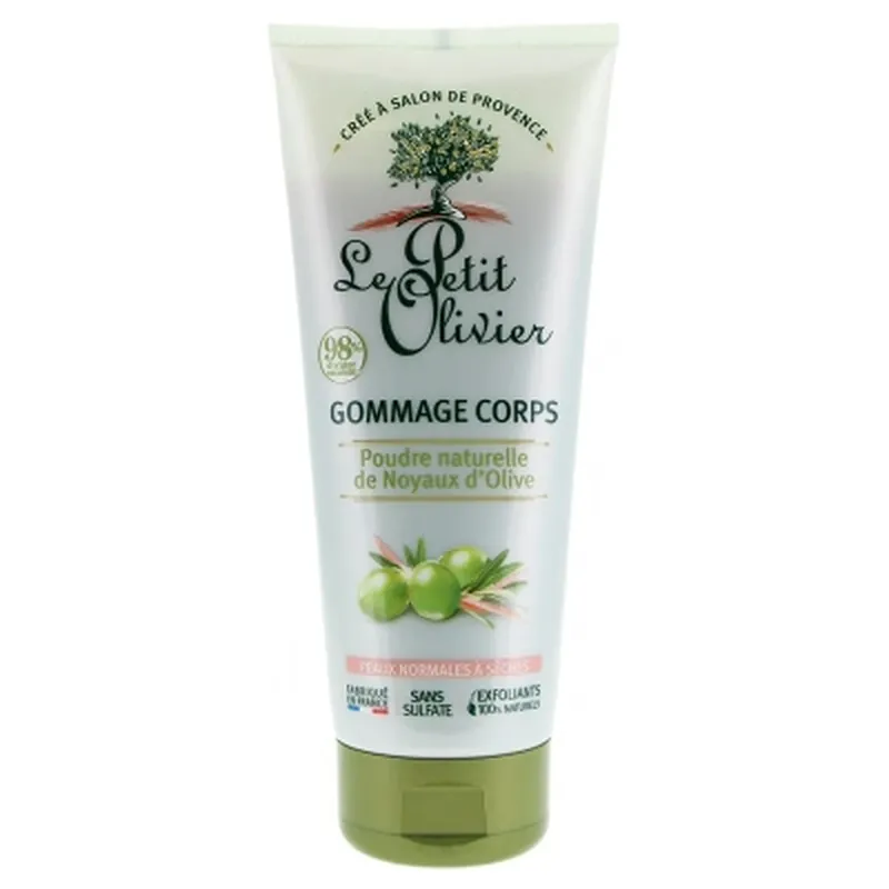 Le Petit Olivier Exfoliant corporal cu pudră naturală din sâmburi de măsline 200 ml Cel mai bun preț