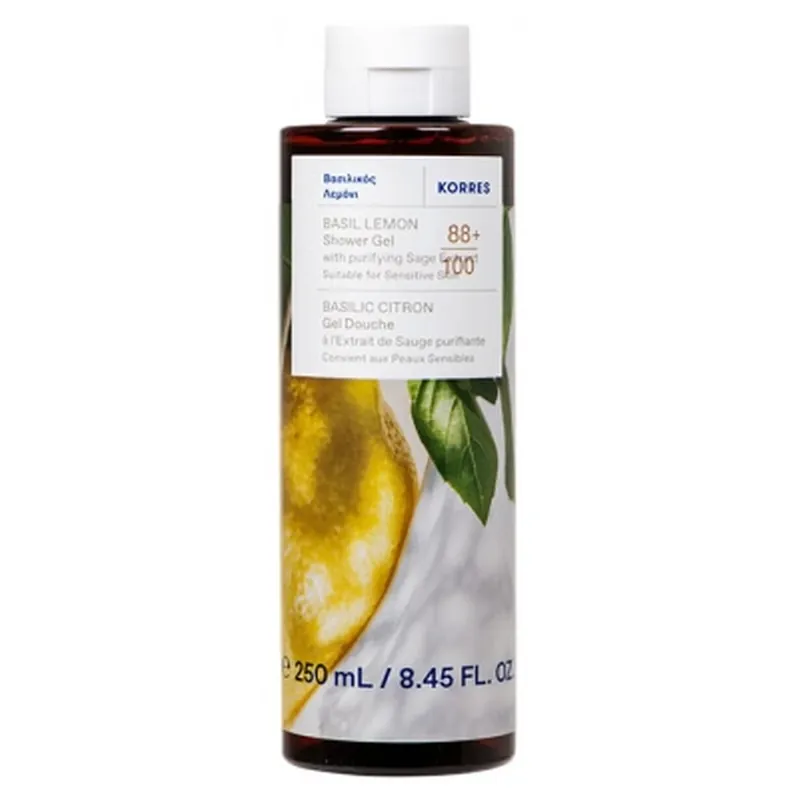 Chilipir Korres Gel de duș cu busuioc și lămâie 250 ml