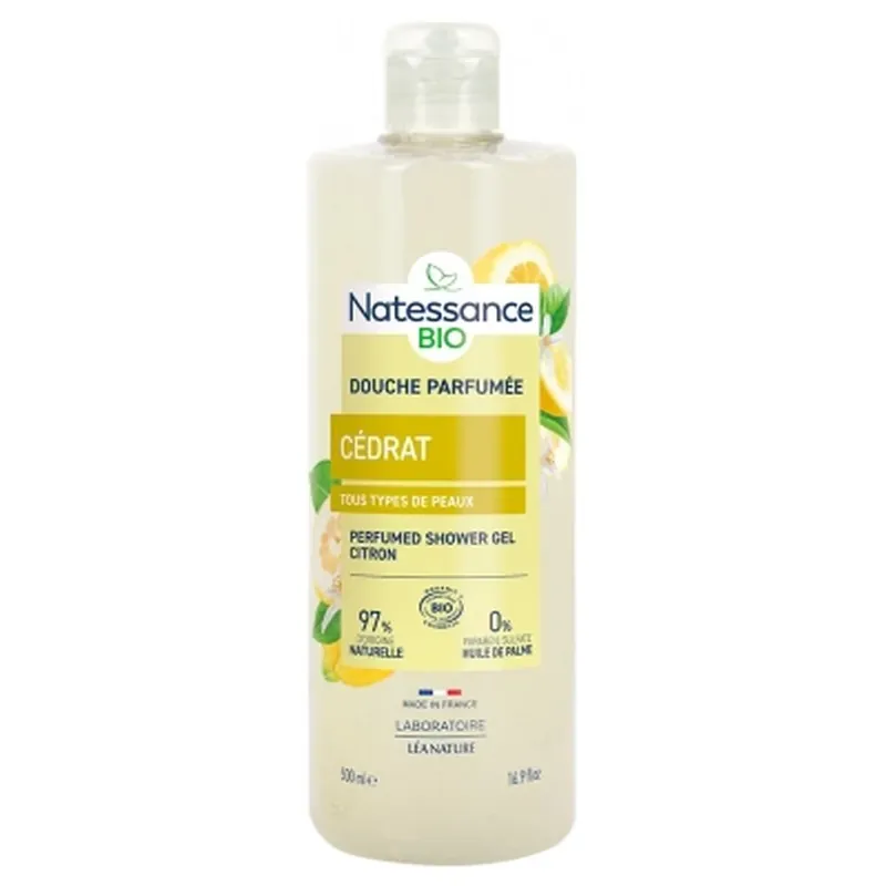Natessance Gel de duș parfumat cu cedrat organic 500 ml Nu rata