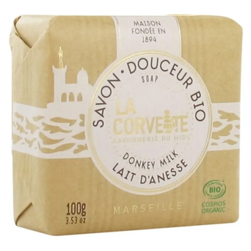 Săpunul organic „Corvette” cu lapte de măgăriță, 100 g Premium