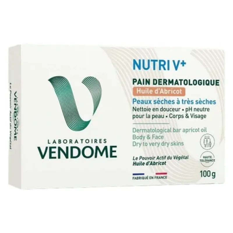 Laboratoires Vendôme Nutri V+ Cremă dermatologică cu ulei de caise 100 g Preț mic