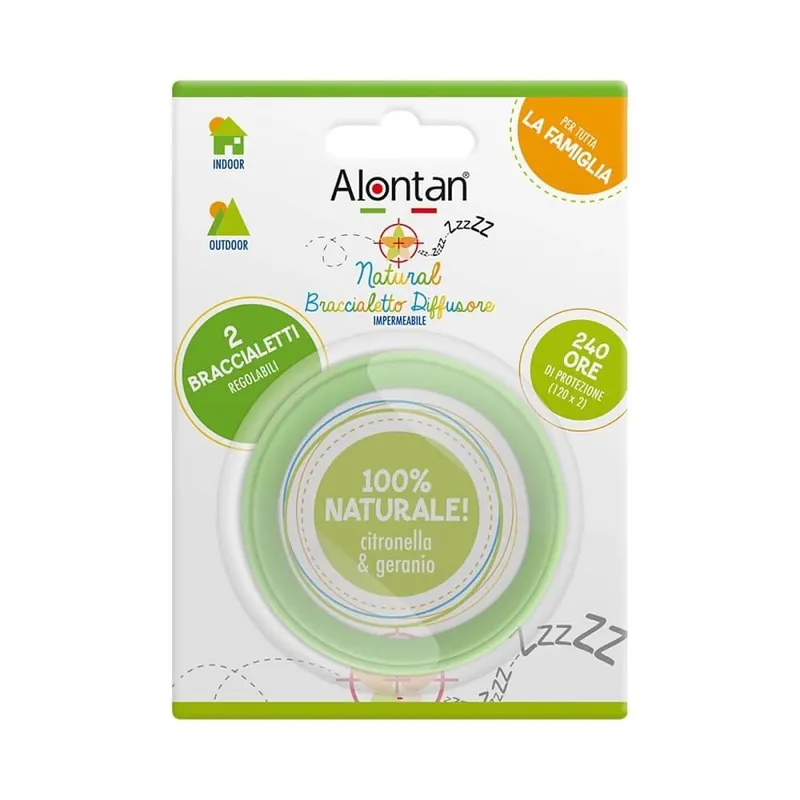 Preț mic Bratara reglabila anti-insecte, Alontan Natural, 2 bucati, Pietrasanta Pharma