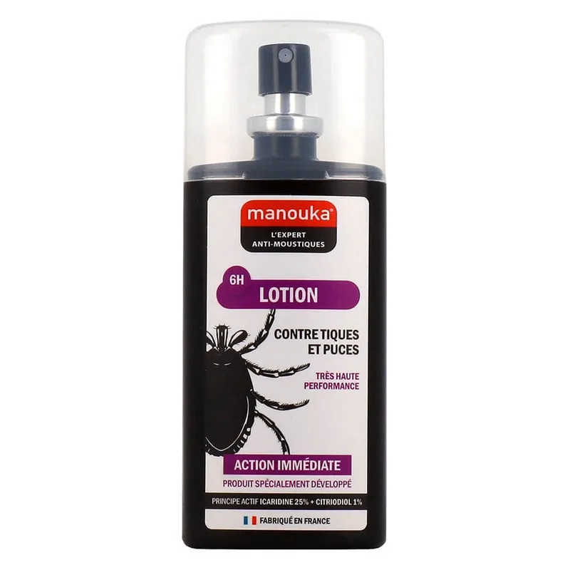 Loțiune pentru căpușe și purici, acțiune imediată, 75 ml, Manouka Promoție