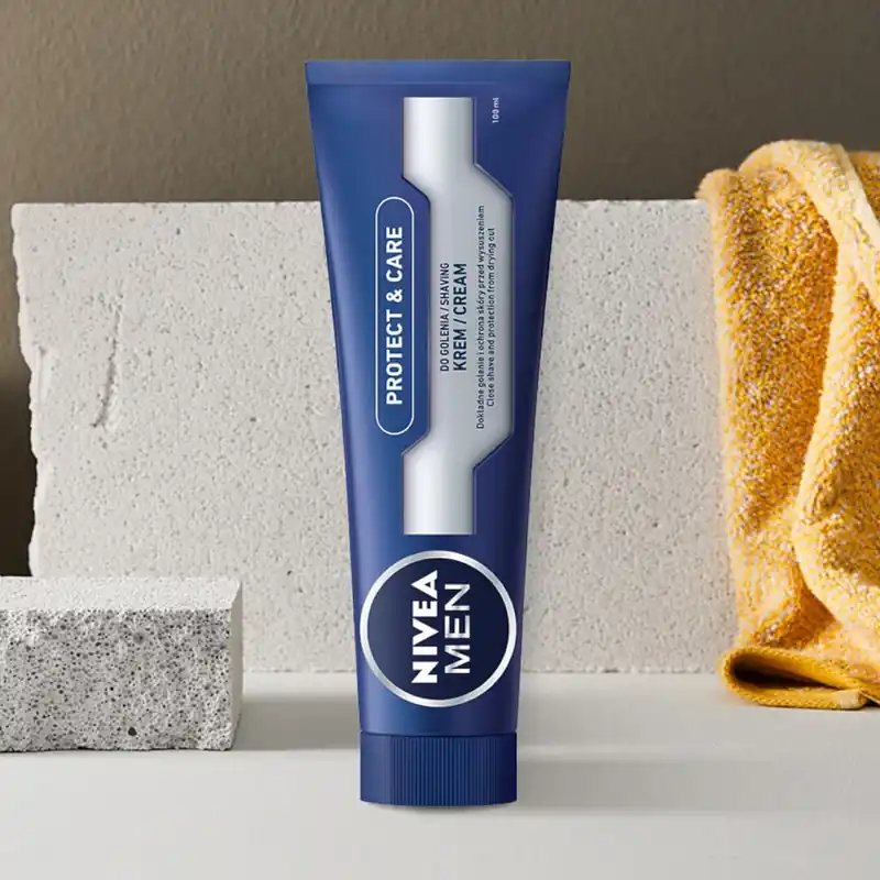 Nivea Men Protect & Care, cremă de bărbierit protectoare, 100 ml Expediere rapidă