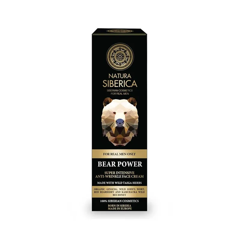 Natura Siberica Men Bear Power Cremă de față antirid pentru bărbați, 50ml Vezi acum