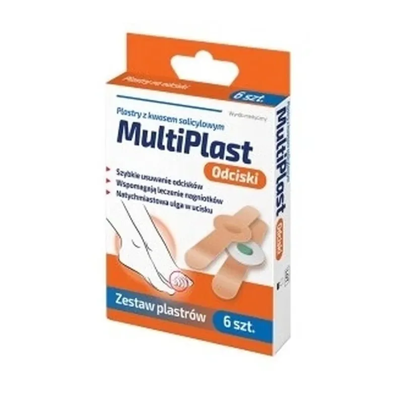 Plasturi MultiPlast, plasturi cu acid salicilic, 6 bucăți Preț promoțional
