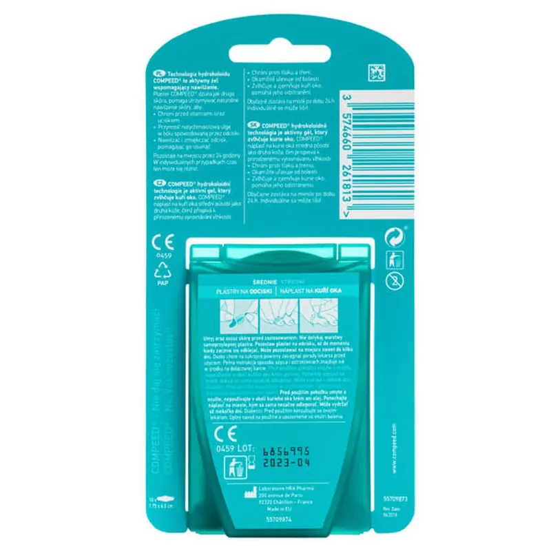 Noutate Compeed, plasturi pentru bătături, hidrocoloid, mediu, 10 bucăți