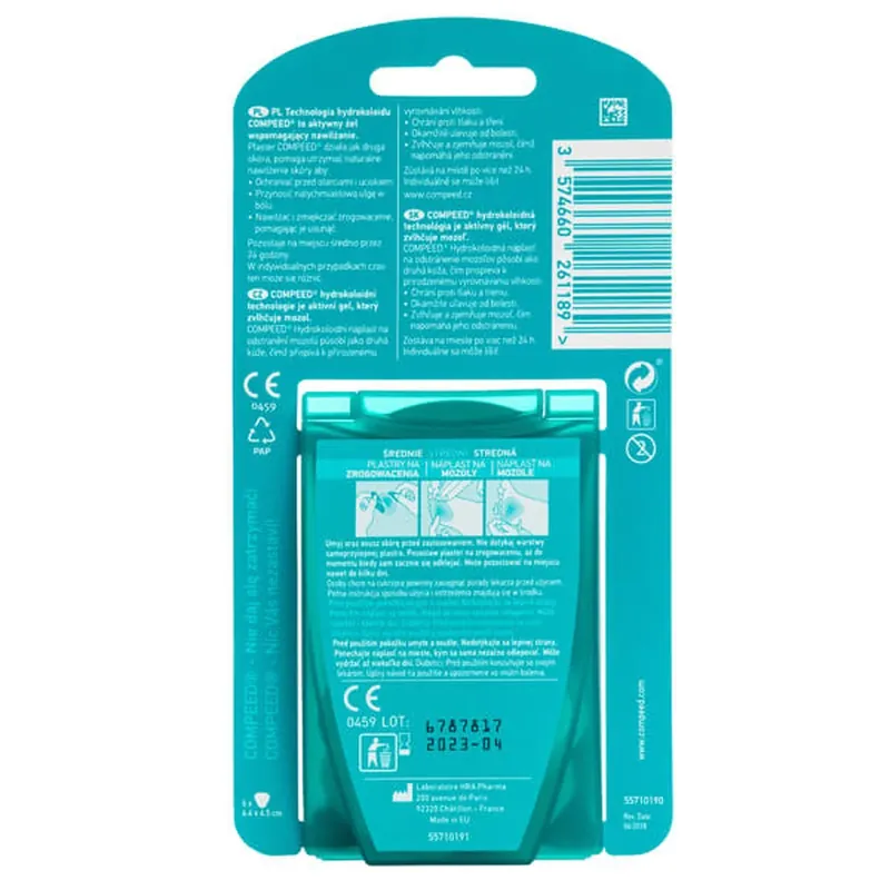 Compeed, plasturi pentru keratoză, hidrocoloid, mediu, 6 bucăți Reducere