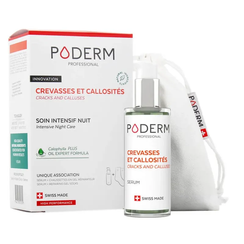 PODERM CRĂPĂTURI ȘI CALUSURI – TRATAMENT INTENSIV DE NOAPTE 75 ML + ȘOSETE DIN GEL Ofertă