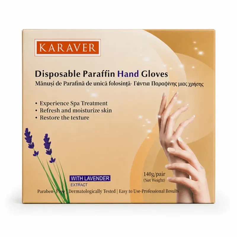 Livrare expres Manusi Parafina de unica folosinta cu extract de Lavanda, 140 g, Karaver