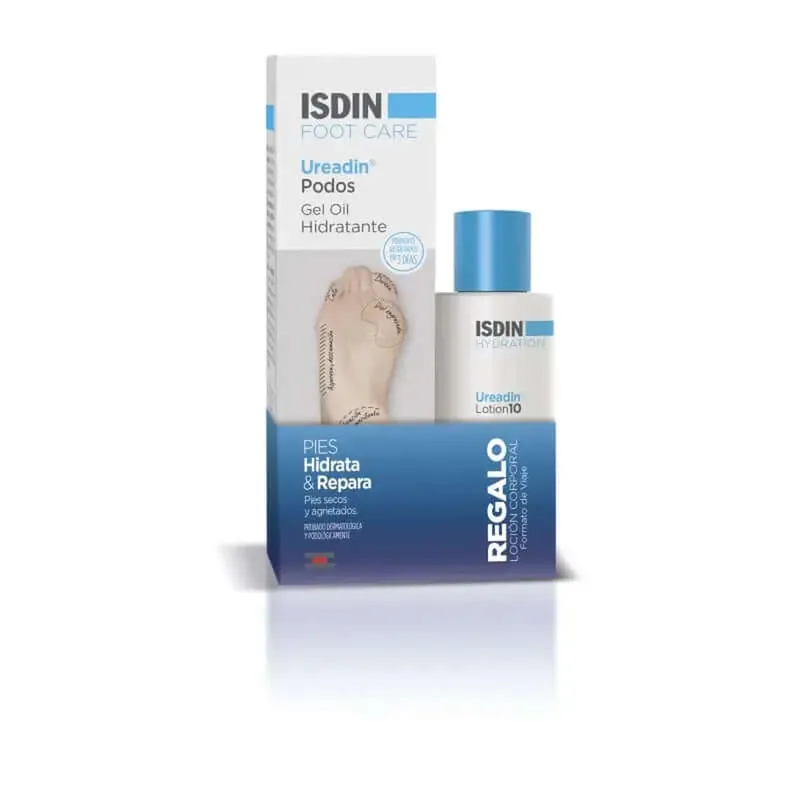 Isdin Ureadin Podos Gel de ulei hidratant 75Ml + Loțiune Ureadin 10 100Ml gratuită Cel mai vândut