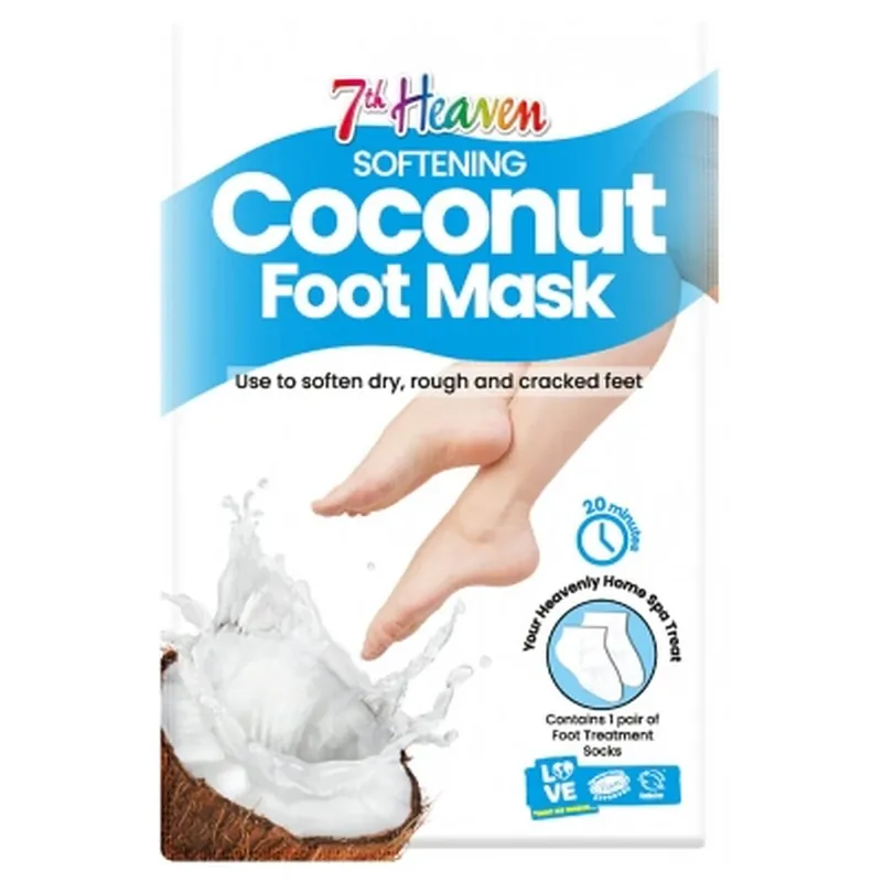 7th Heaven Șosete hidratante cu aromă de nucă de cocos, 1 pereche Calitate înaltă