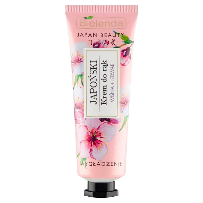 Bielenda Japan Beauty, cremă de mâini japoneză, netezitoare, cireșe + mătase, 50 ml Cel mai bun preț