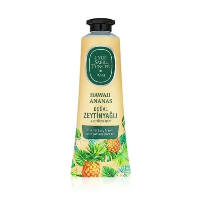 Popular Crema de maini si de corp cu ulei de masline Hawaii Pineapple, 50 ml, Eyup Sabri Tuncer