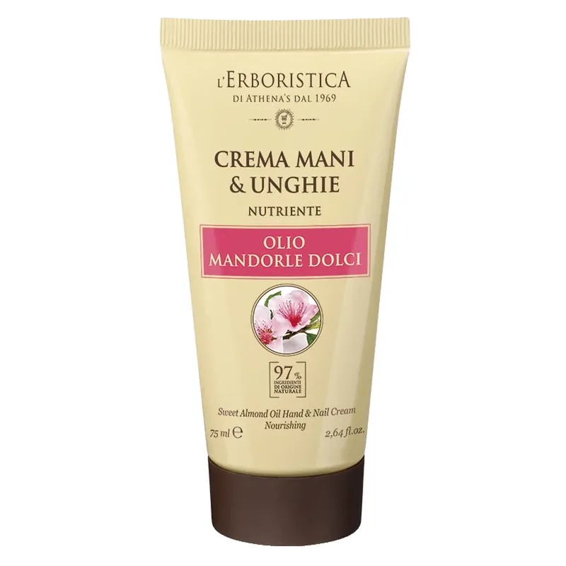 Cremă pentru mâini și unghii cu ulei de migdale dulci, 75 ml, L‘Erboristica Ofertă specială