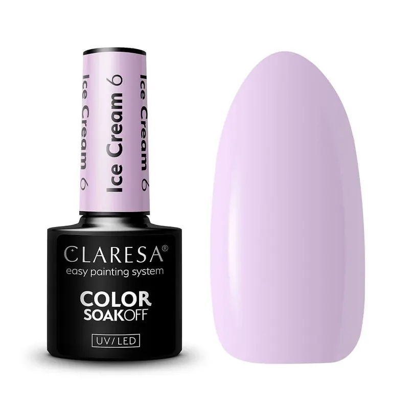 Claresa Soak Off UV/LED Ice Cream Hybrid Varnish 6, 5 g Ofertă limitată