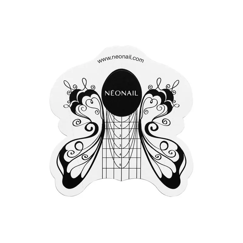 Preț promoțional NeoNail Stencil Butterfly pentru aplicații acrilice și gel, 100 bucăți